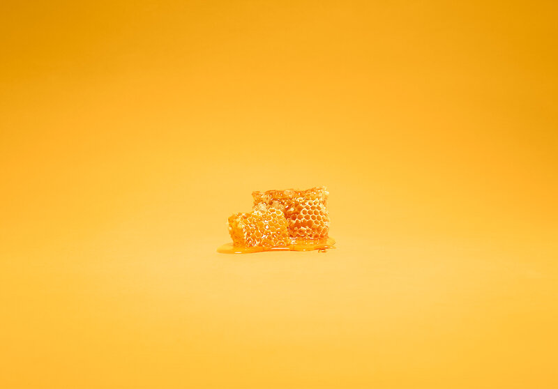 Honeycomb with Honey — Yellow, Minimalist