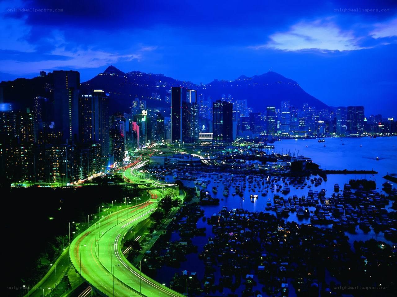Hong Kong at night