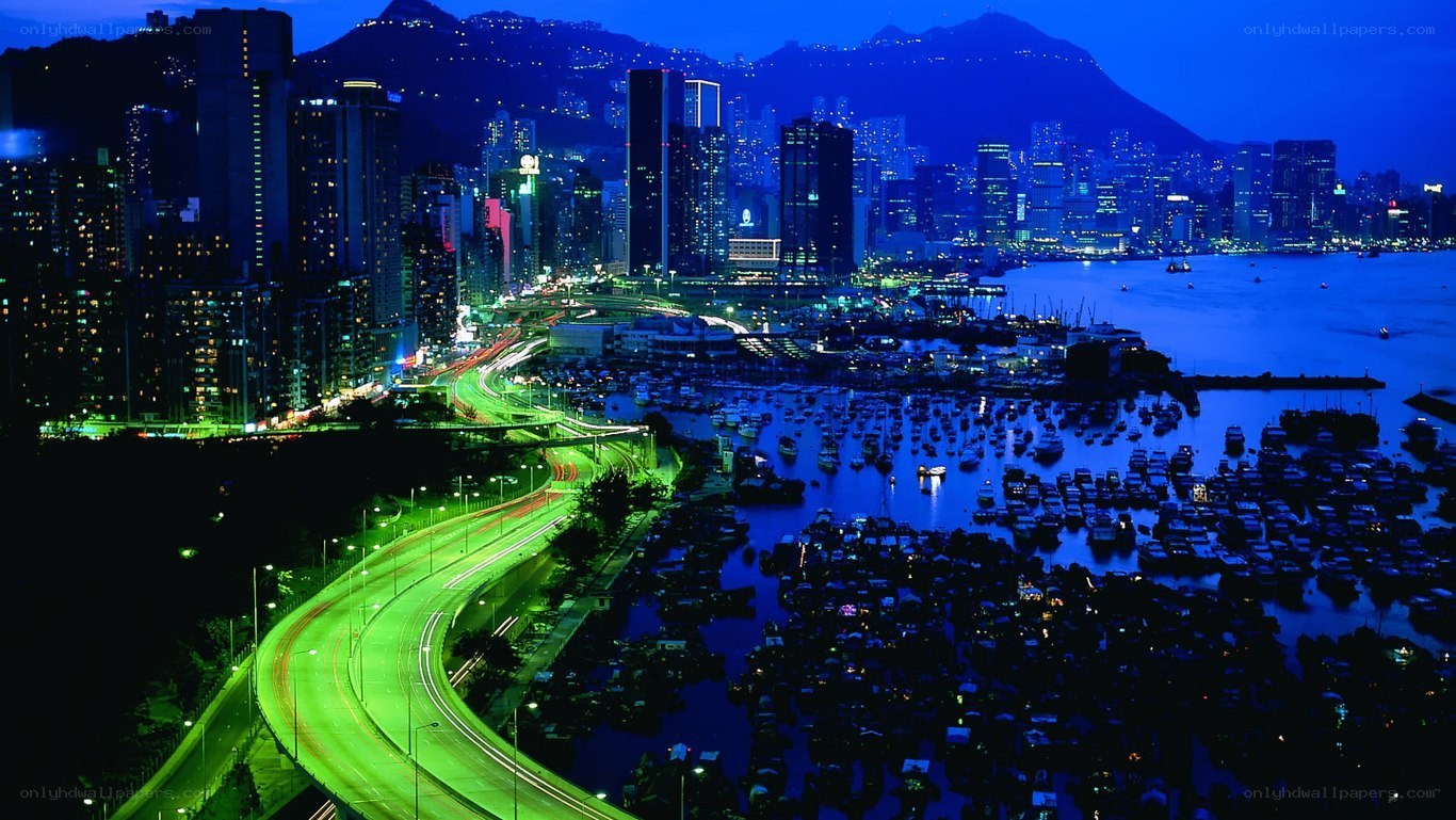 Hong Kong at night