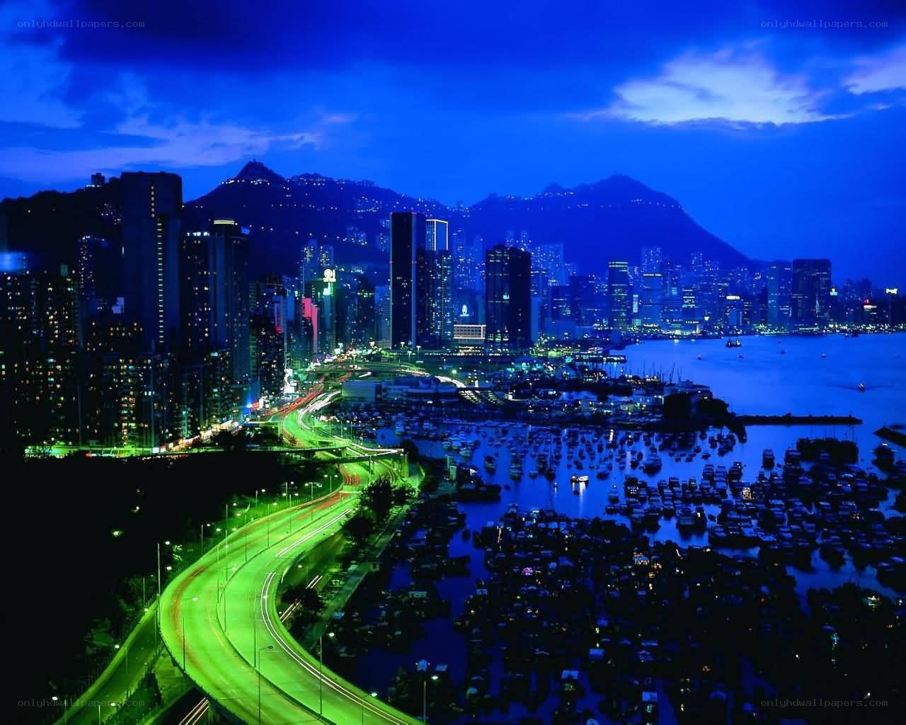 Hong Kong at night