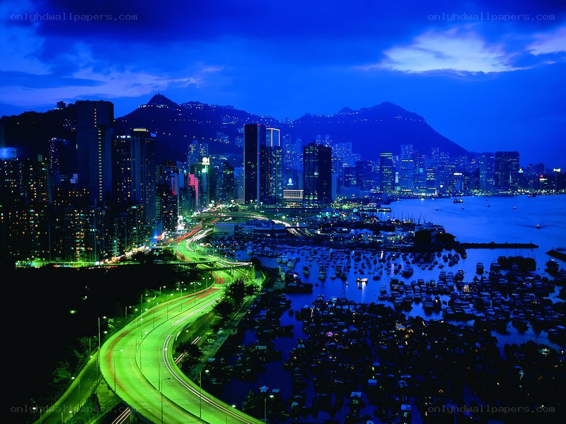 Hong Kong at night