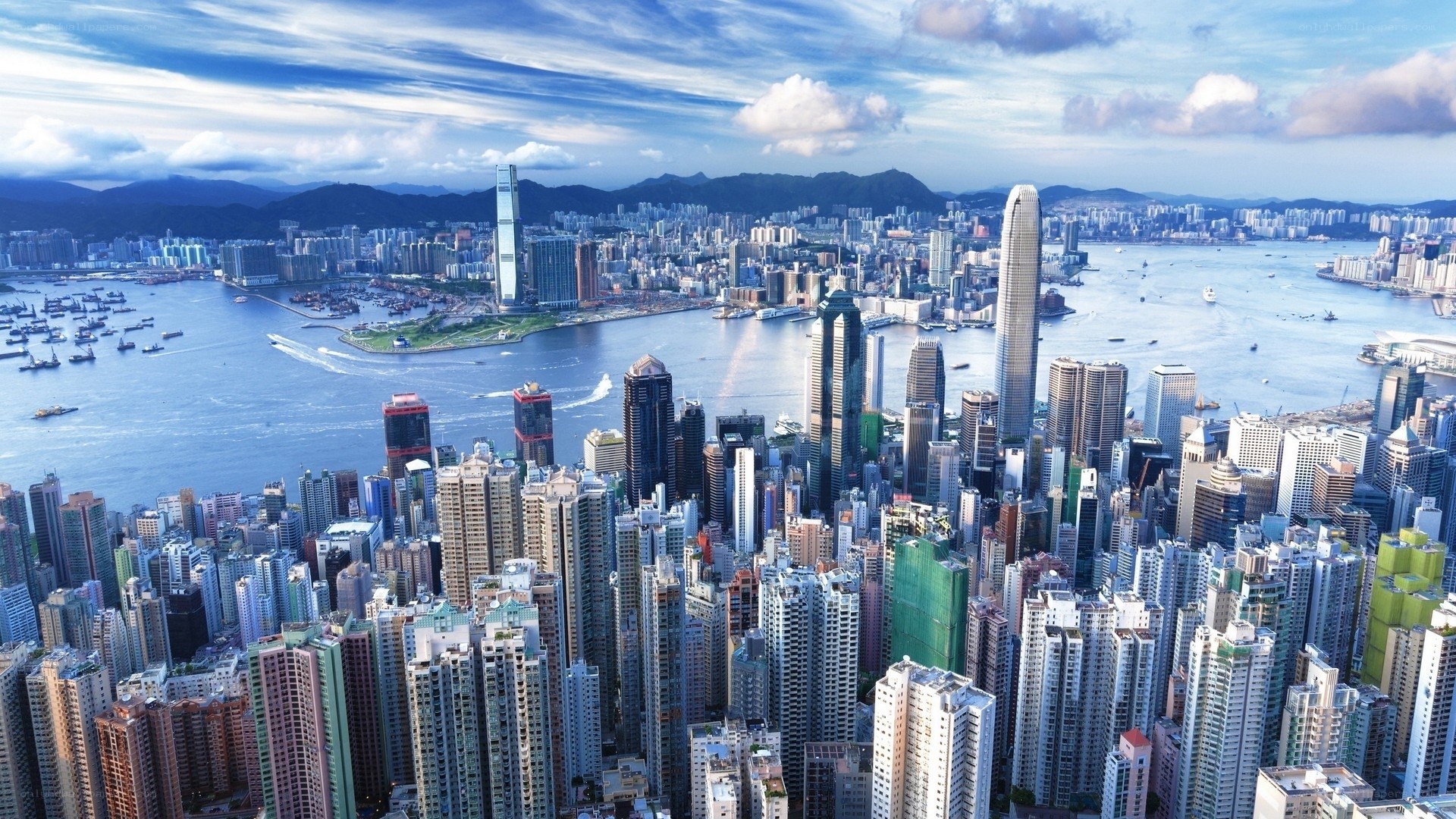 Hong Kong city skyline
