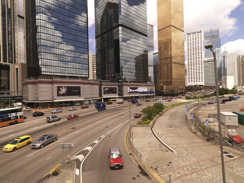 Hong Kong city traffic scene