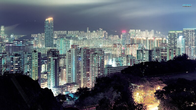 Hong Kong cityscape at night