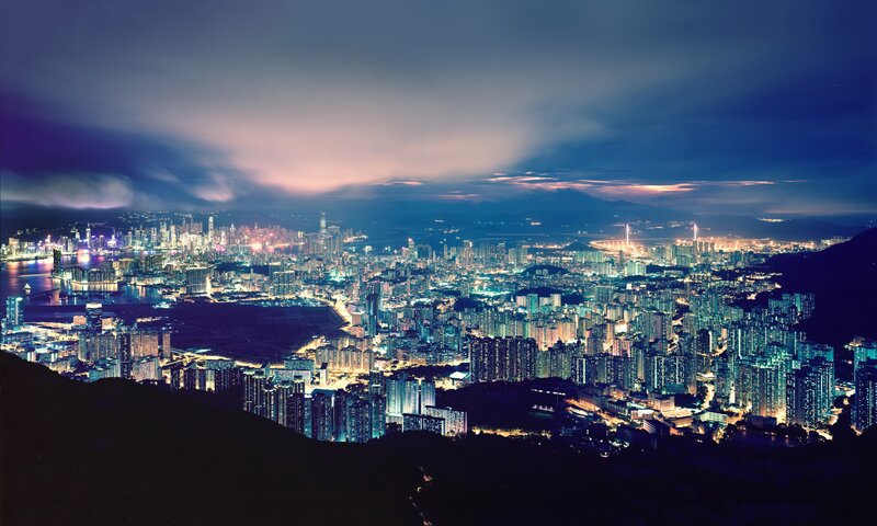 Hong Kong cityscape at night