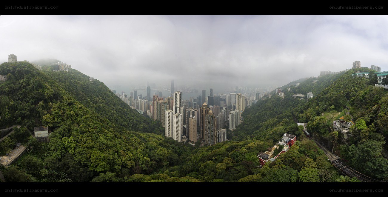 Hong Kong cityscape from mountain