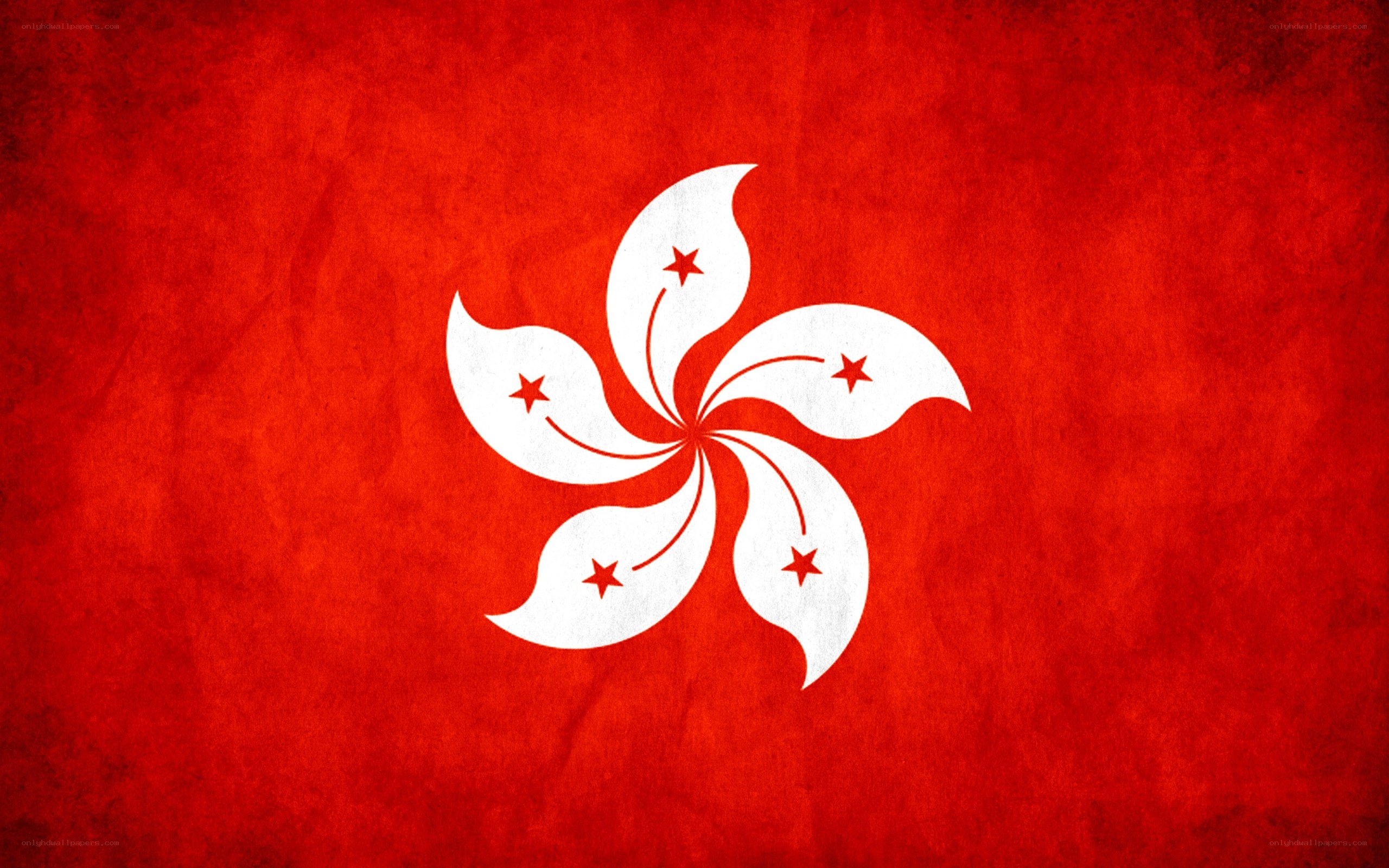 Hong Kong flag with texture