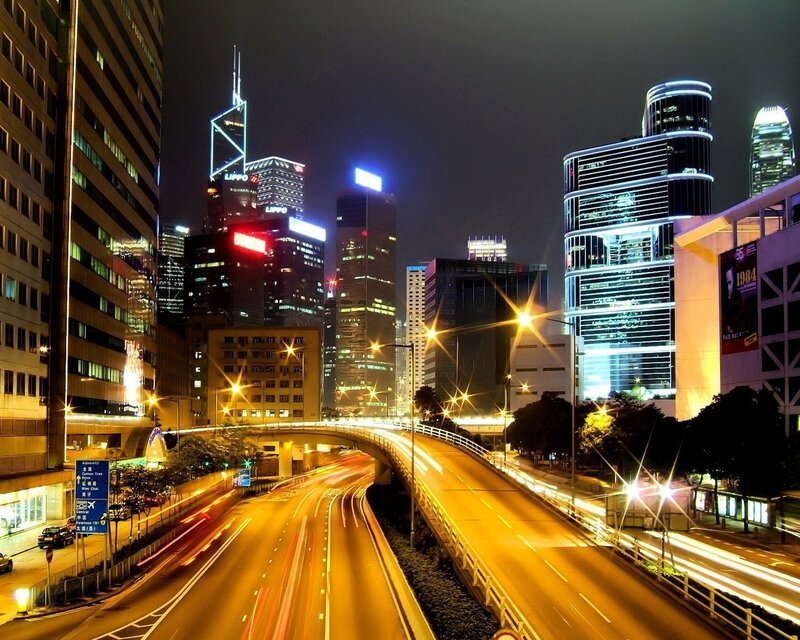 Hong Kong night cityscape