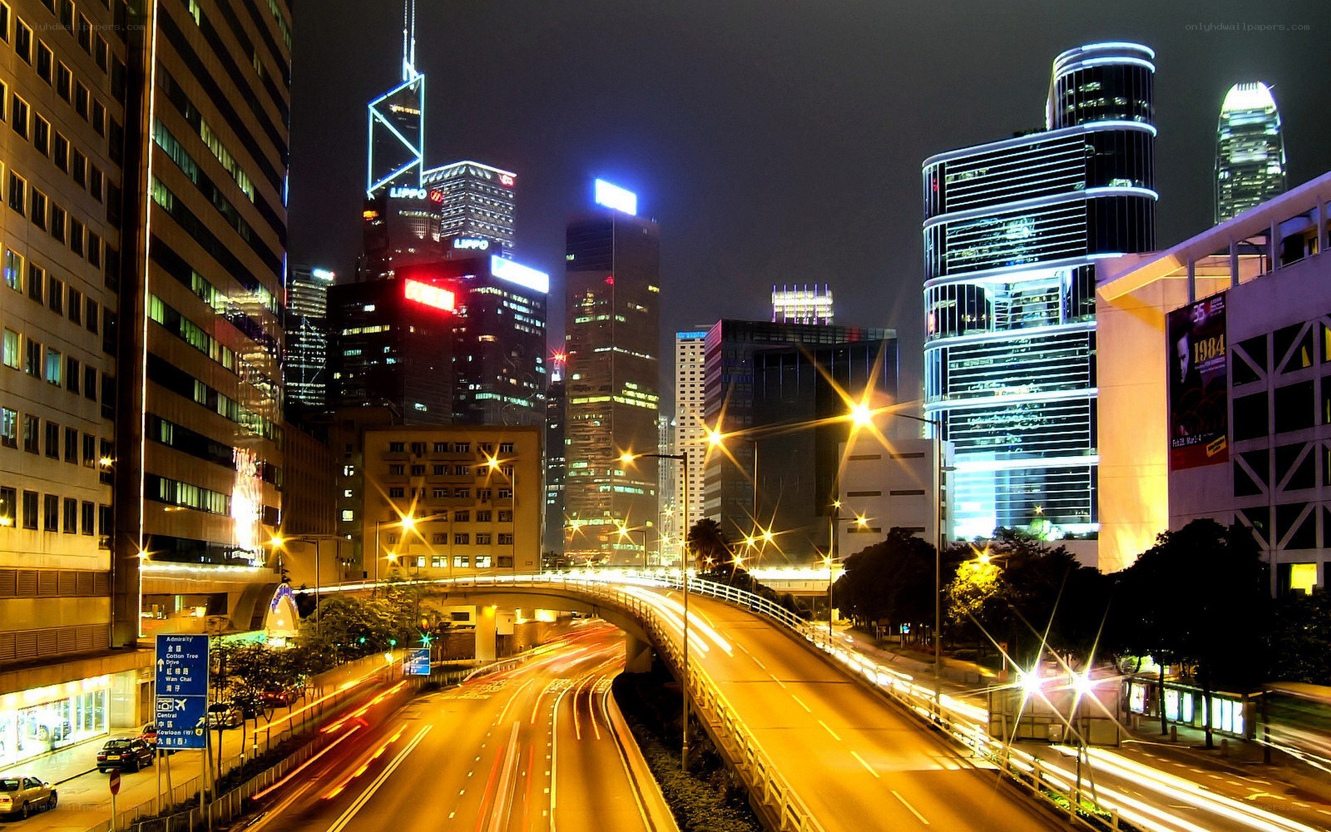 Hong Kong night cityscape