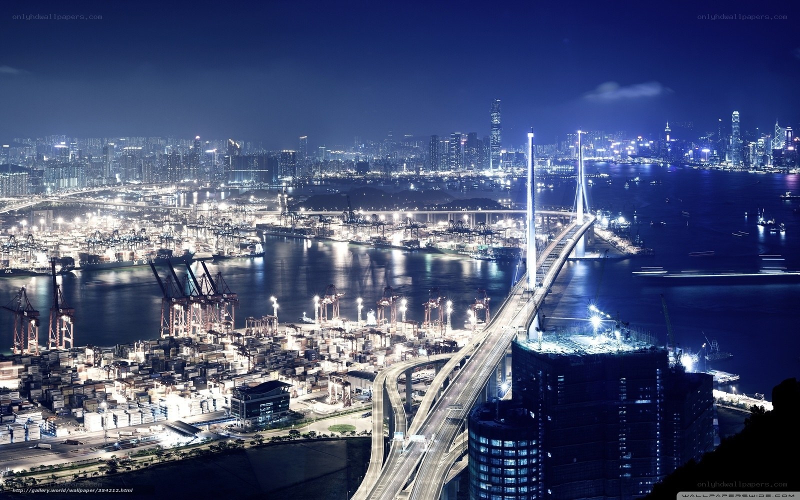 Hong Kong night cityscape