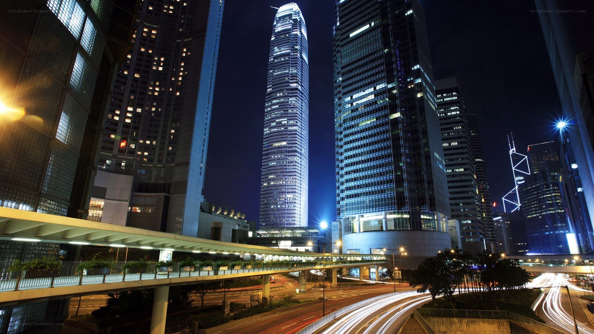 Hong Kong night skyline