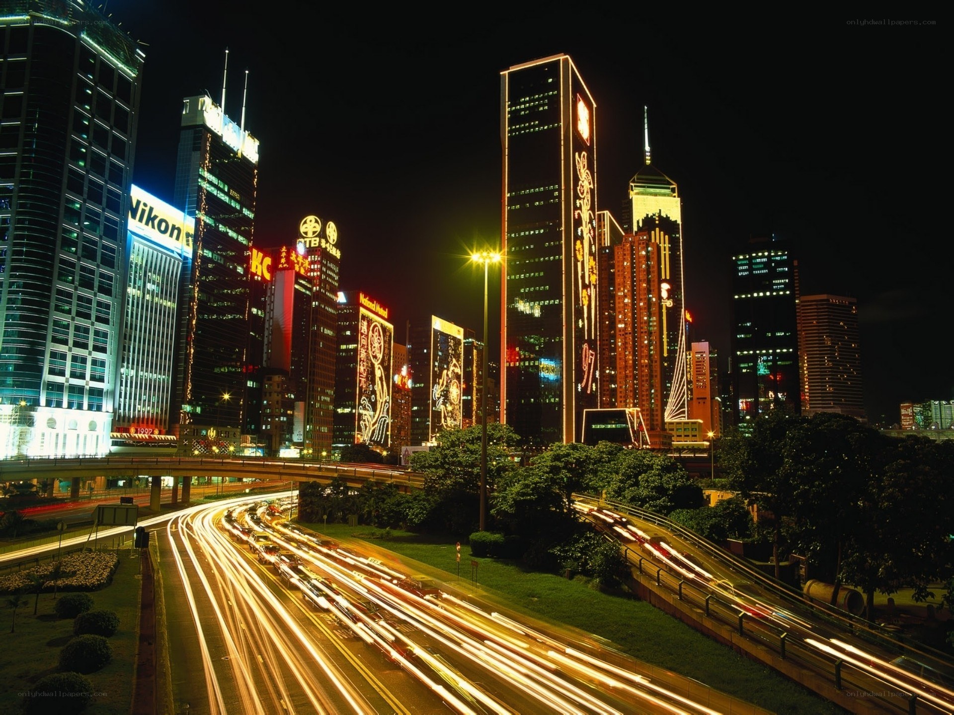Hong Kong night skyline