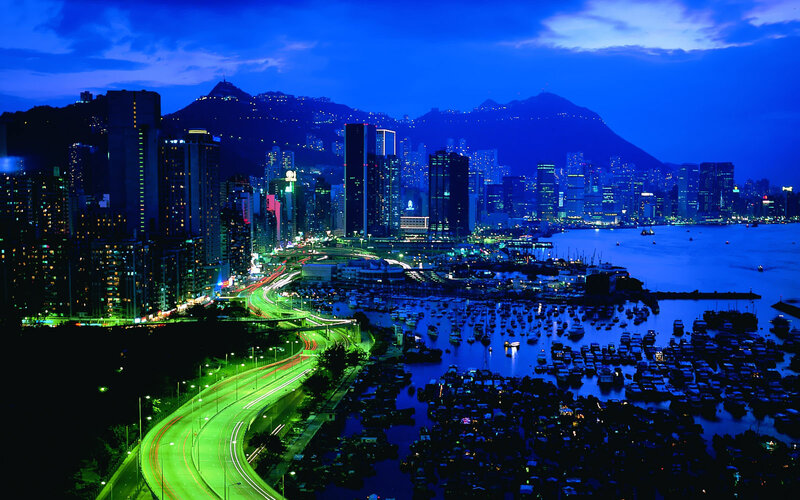Hong Kong night skyline