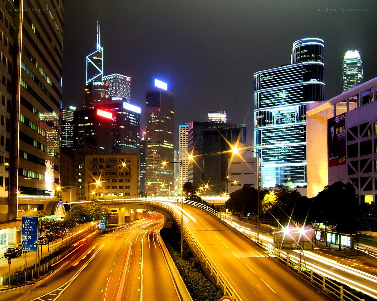 Hong Kong night skyline