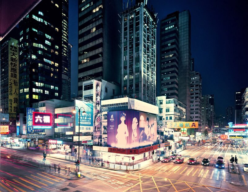 Hong Kong night street scene