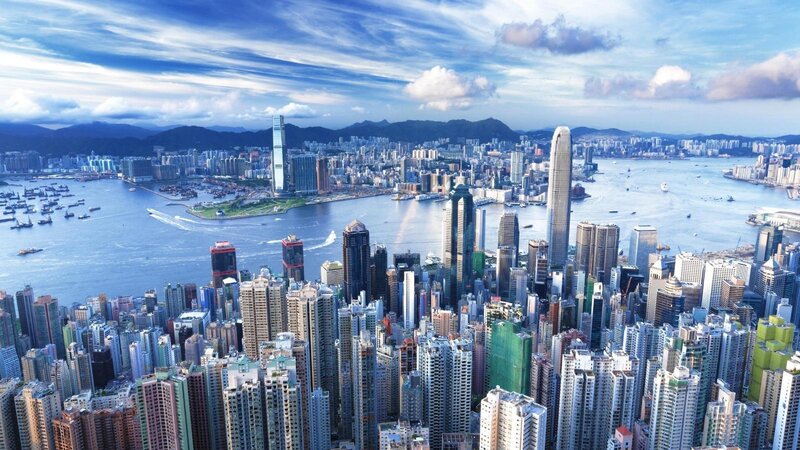 Hong Kong skyline and harbor