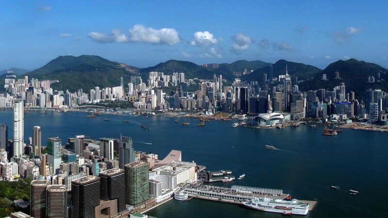 Hong Kong skyline and harbor