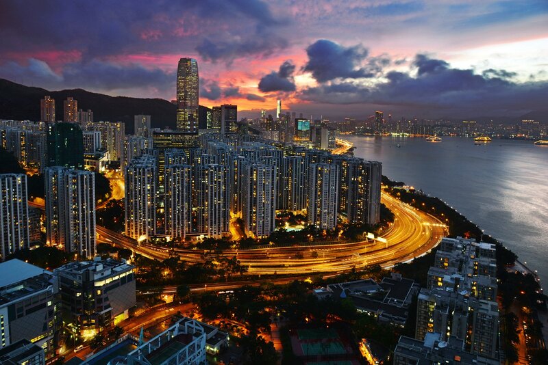 Hong Kong skyline at dusk