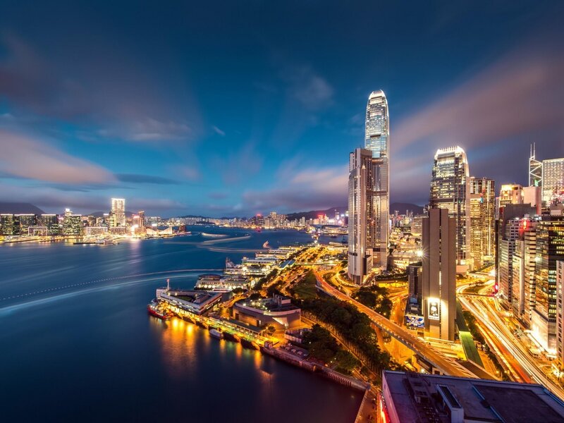 Hong Kong skyline at dusk