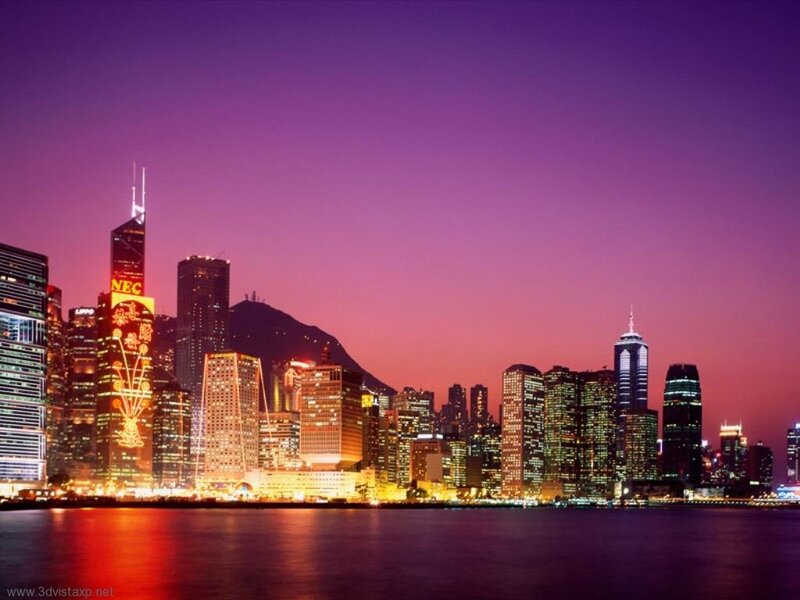 Hong Kong skyline at dusk