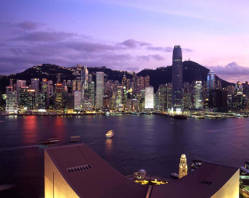 Hong Kong skyline at dusk