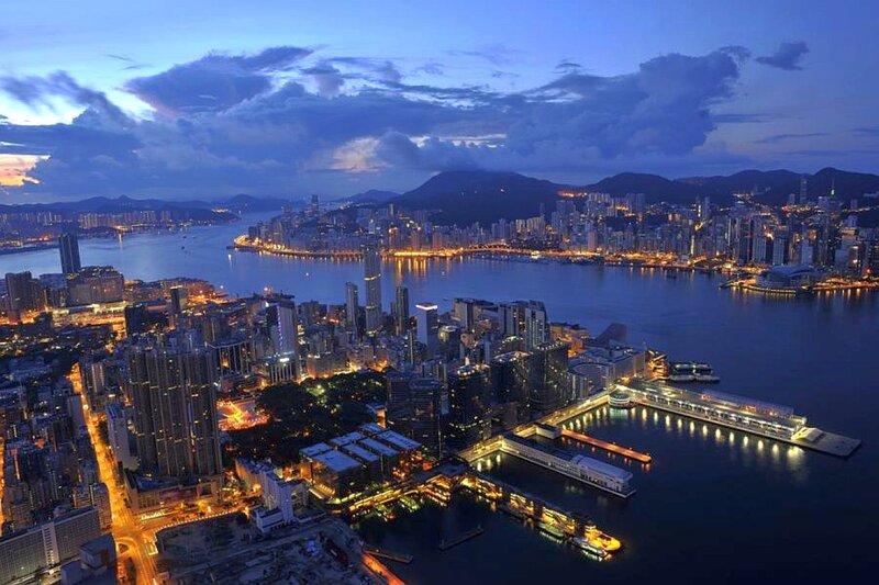 Hong Kong skyline at dusk