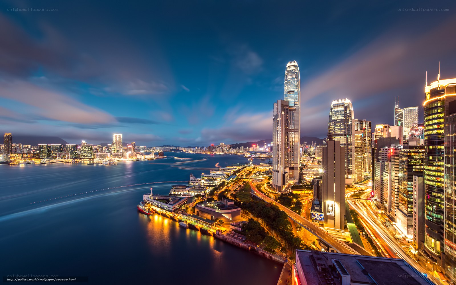 Hong Kong skyline at dusk