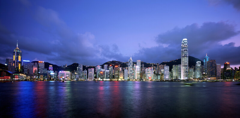 Hong Kong skyline at dusk