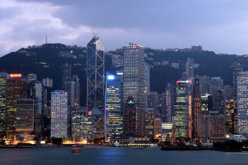 Hong Kong skyline at dusk