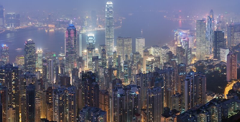 Hong Kong skyline at dusk