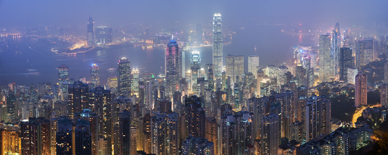 Hong Kong skyline at dusk