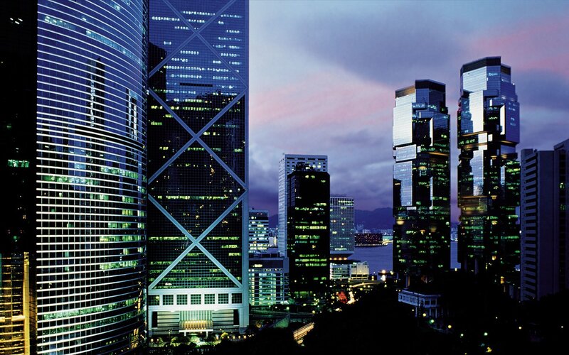 Hong Kong skyline at dusk