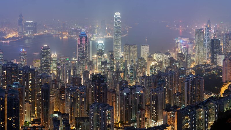 Hong Kong skyline at dusk