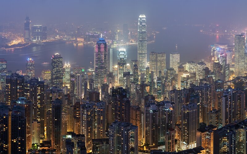 Hong Kong skyline at dusk