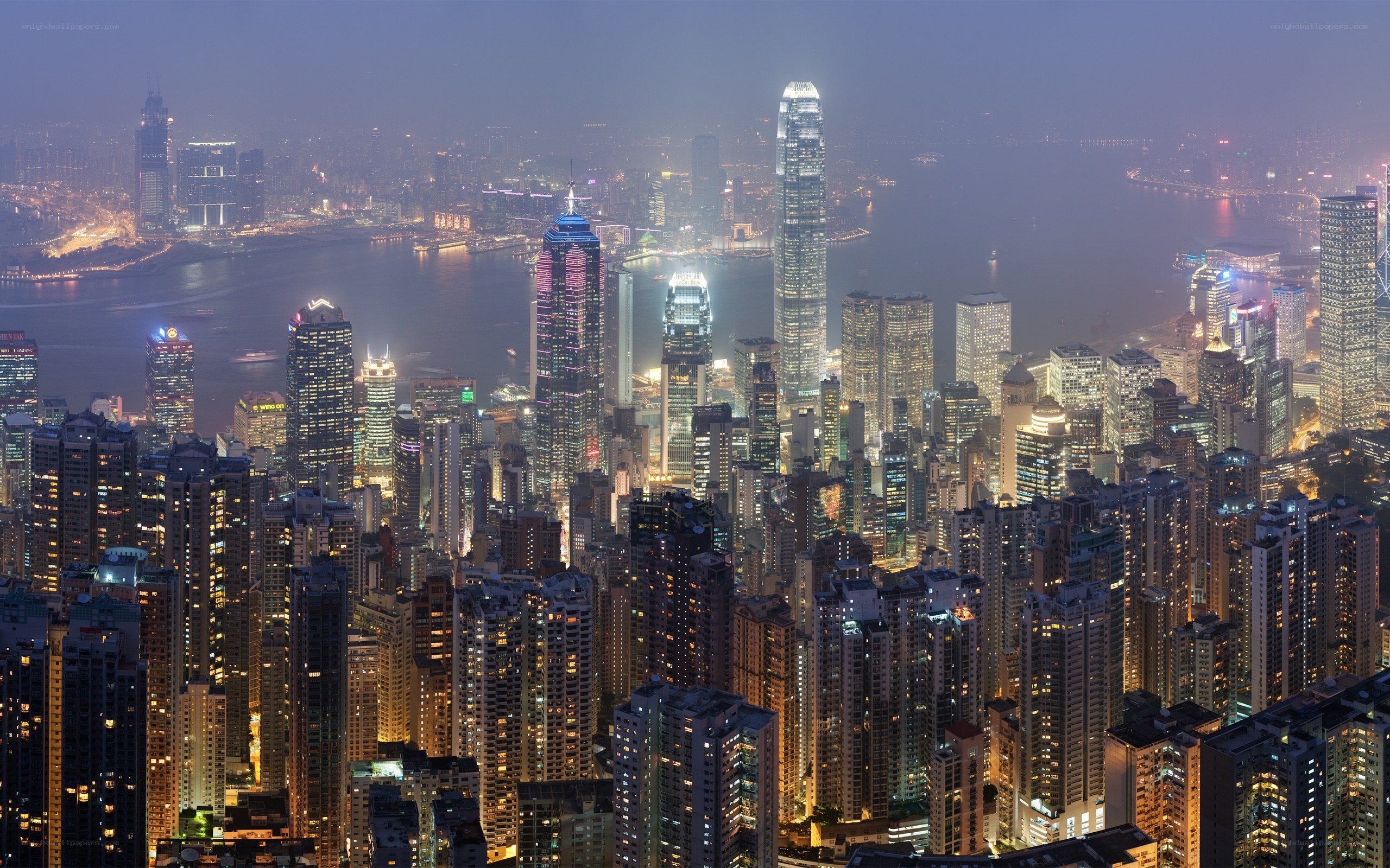 Hong Kong skyline at dusk