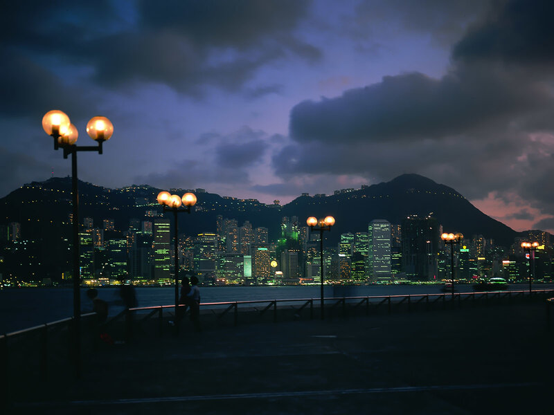 Hong Kong skyline at dusk