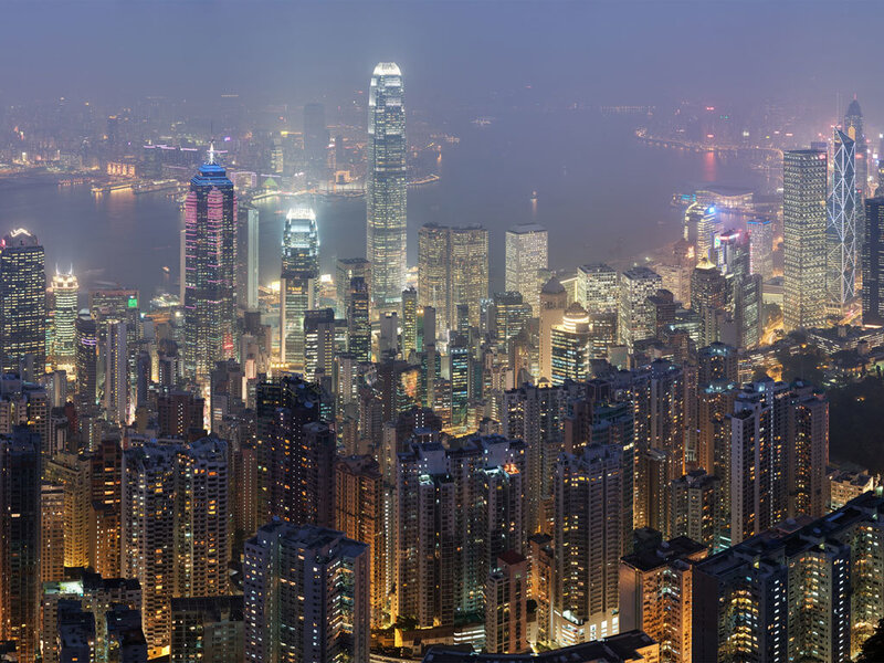 Hong Kong skyline at dusk
