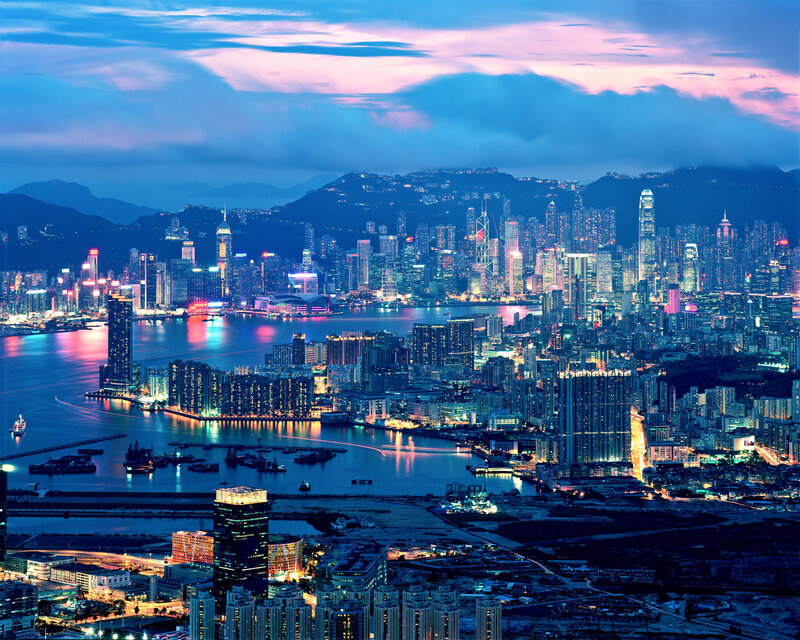 Hong Kong skyline at dusk