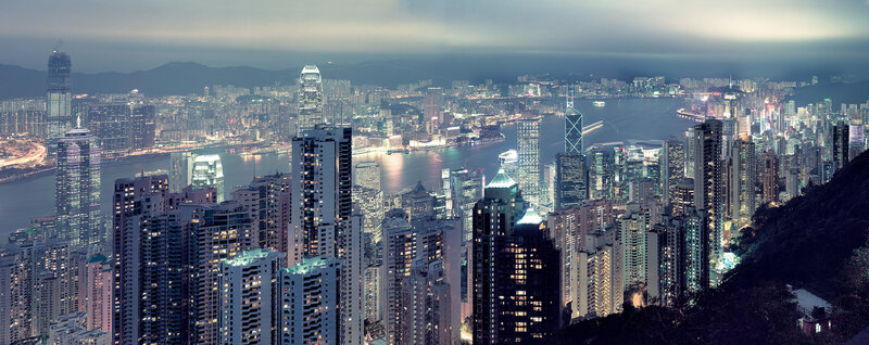 Hong Kong skyline at dusk