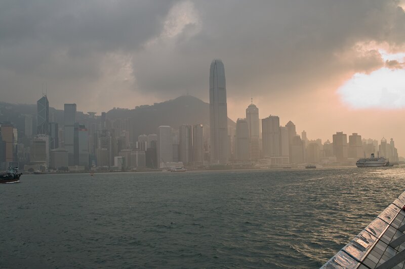 Hong Kong skyline at dusk