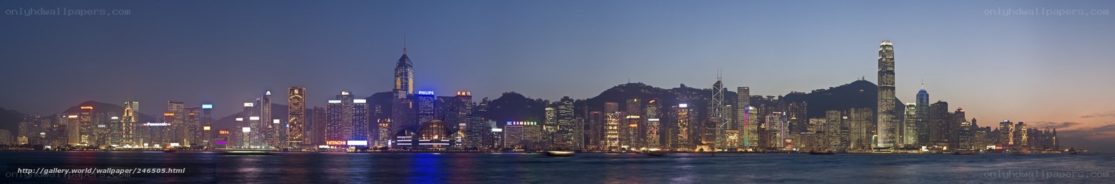 Hong Kong skyline at dusk