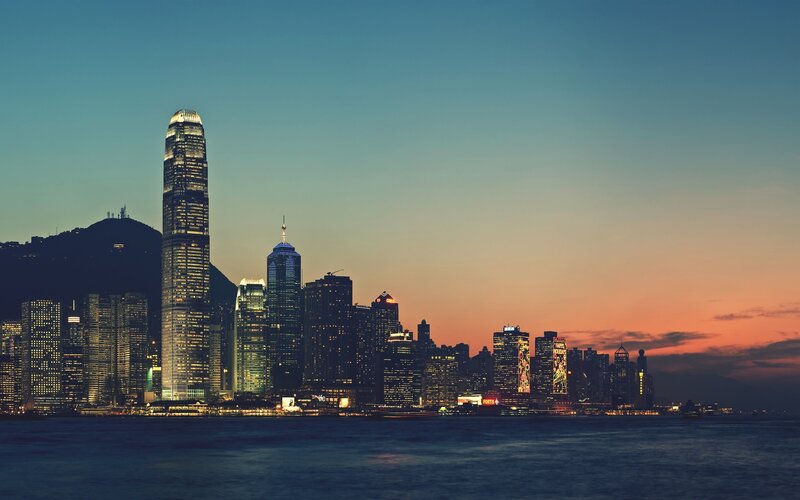 Hong Kong skyline at dusk