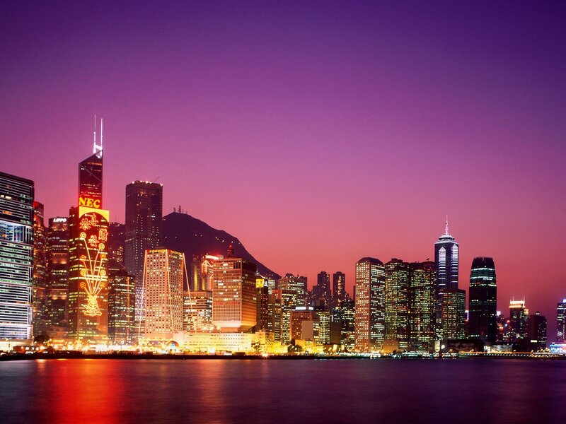 Hong Kong skyline at dusk