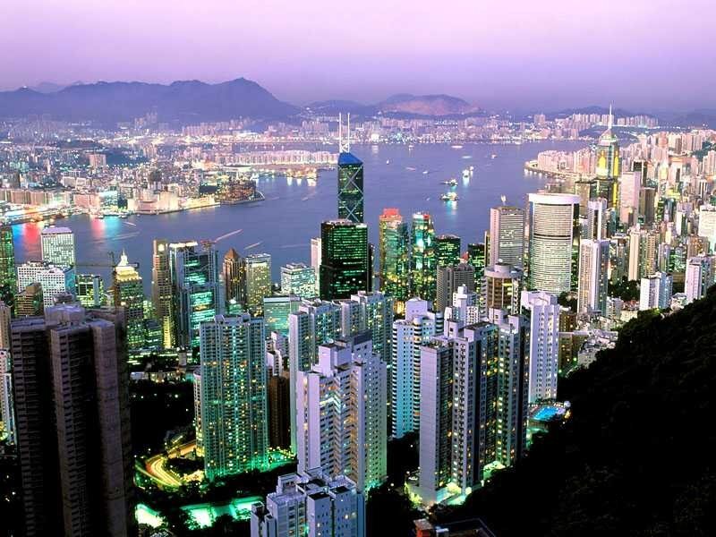Hong Kong skyline at dusk