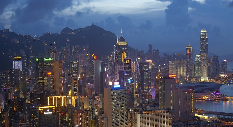 Hong Kong skyline at dusk