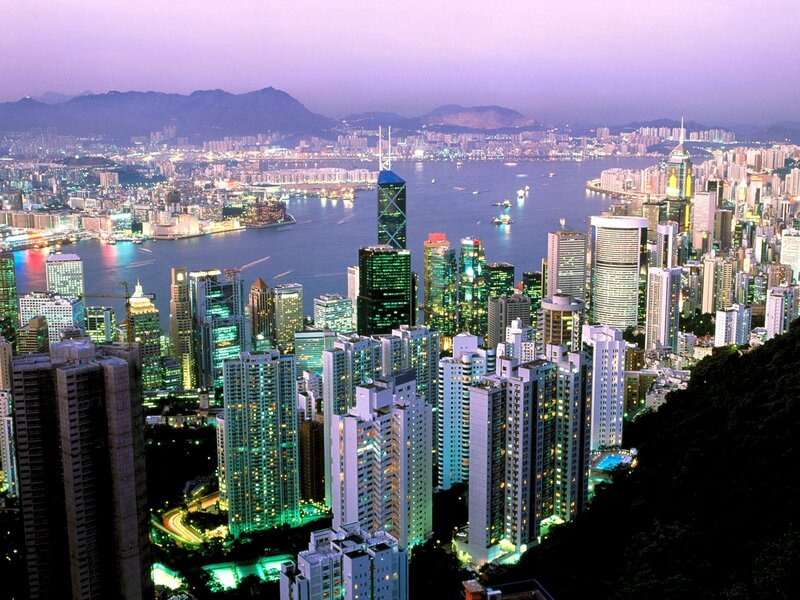 Hong Kong skyline at dusk