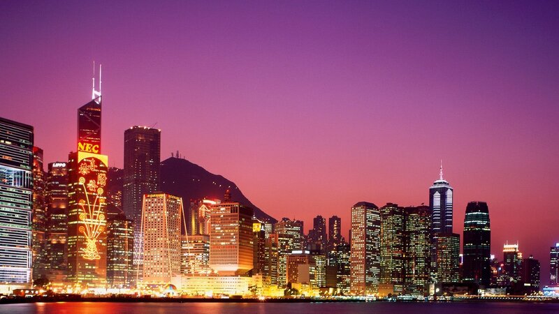 Hong Kong skyline at dusk