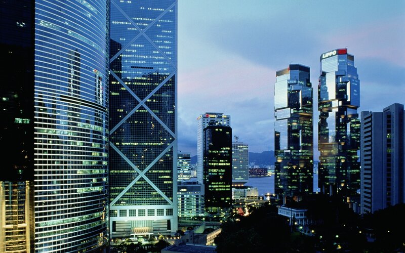 Hong Kong skyline at dusk