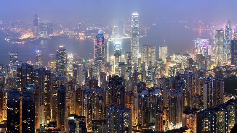 Hong Kong skyline at dusk