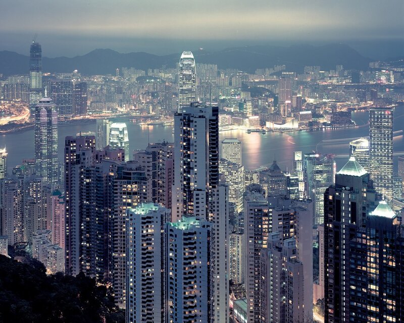 Hong Kong skyline at dusk